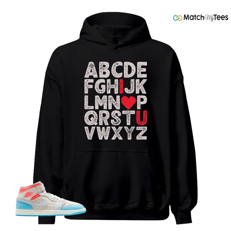 NIKE AIR JORDAN 1 MID SAIL HOT LAVA BLUE CHILL SNEAKER Matching Tees hoodie