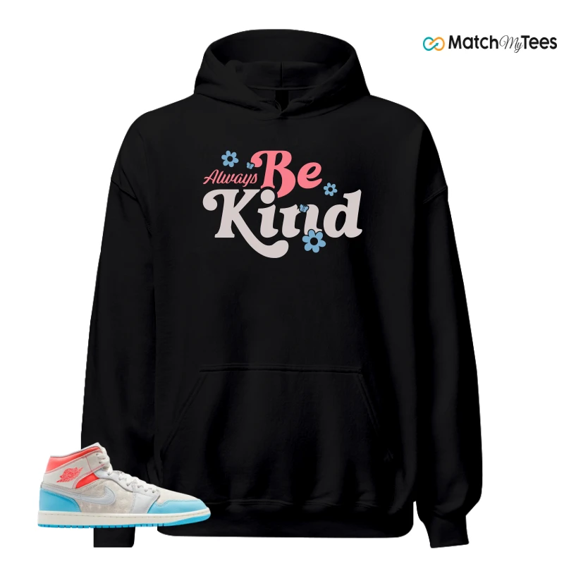 NIKE AIR JORDAN 1 MID SAIL HOT LAVA BLUE CHILL SNEAKER Matching Tees hoodie
