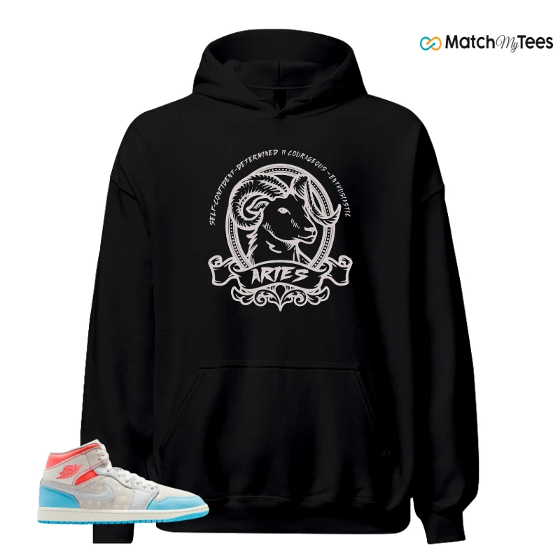 NIKE AIR JORDAN 1 MID SAIL HOT LAVA BLUE CHILL SNEAKER Matching Tees hoodie