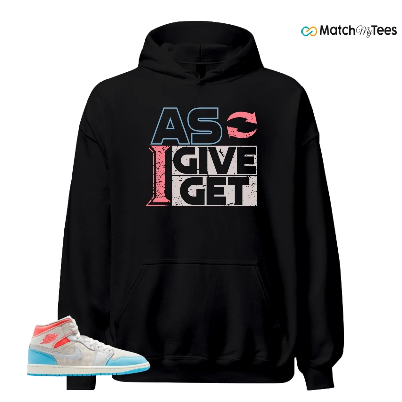 NIKE AIR JORDAN 1 MID SAIL HOT LAVA BLUE CHILL SNEAKER Matching Tees hoodie