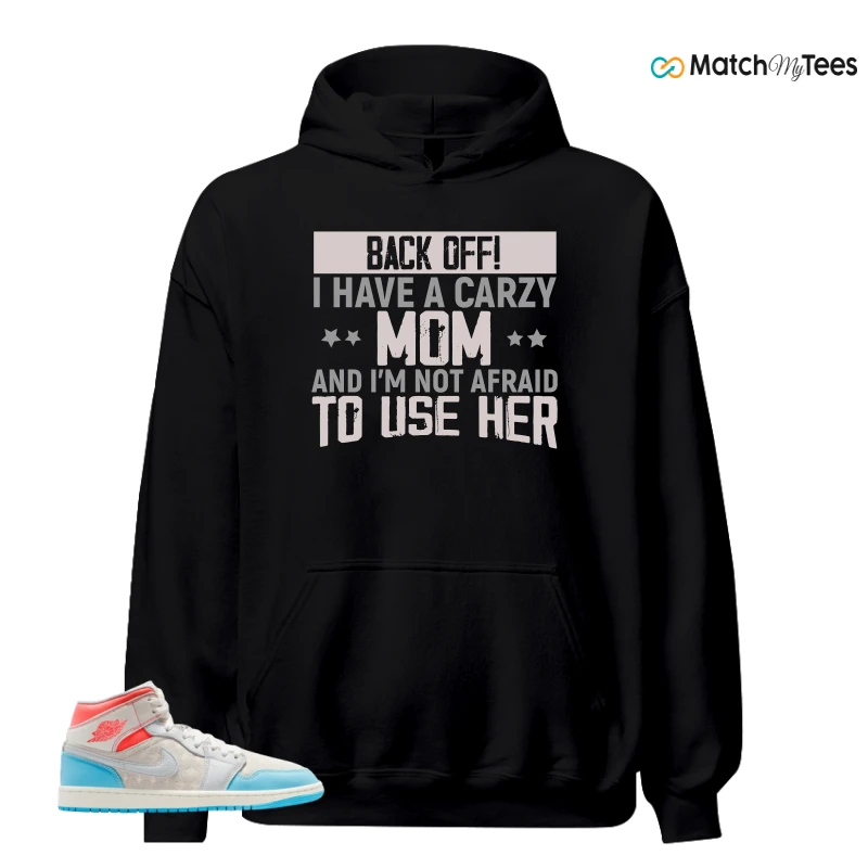 NIKE AIR JORDAN 1 MID SAIL HOT LAVA BLUE CHILL SNEAKER Matching Tees hoodie