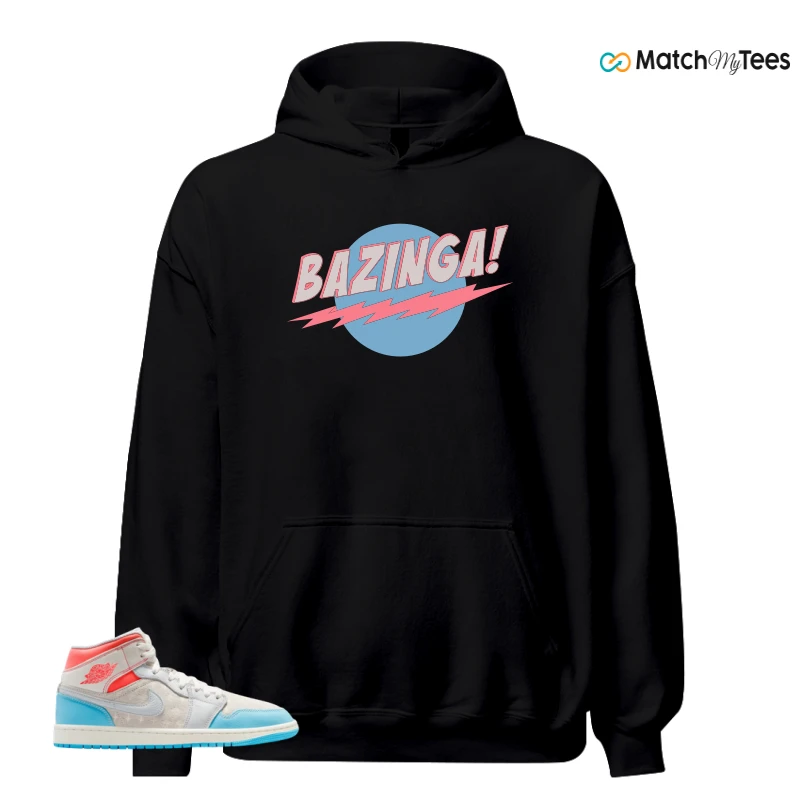 NIKE AIR JORDAN 1 MID SAIL HOT LAVA BLUE CHILL SNEAKER Matching Tees hoodie