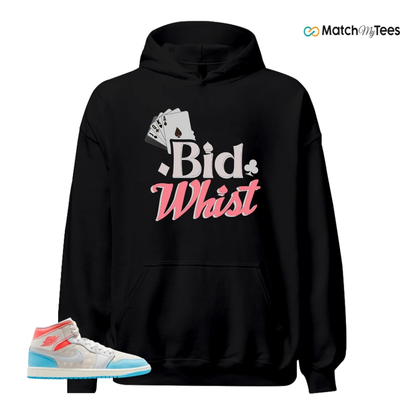 NIKE AIR JORDAN 1 MID SAIL HOT LAVA BLUE CHILL SNEAKER Matching Tees hoodie
