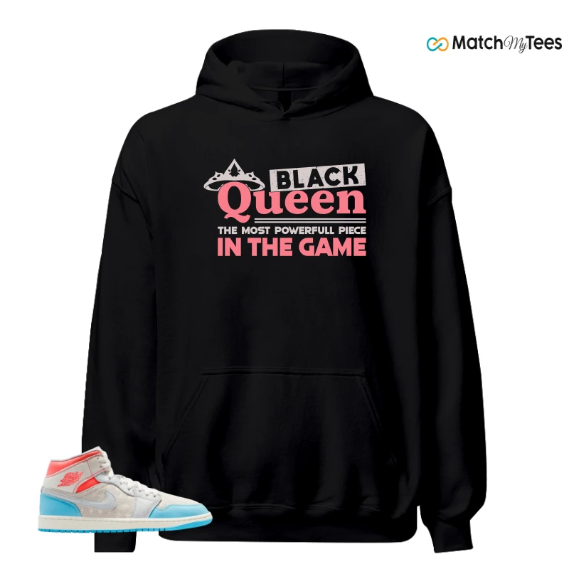 NIKE AIR JORDAN 1 MID SAIL HOT LAVA BLUE CHILL SNEAKER Matching Tees hoodie
