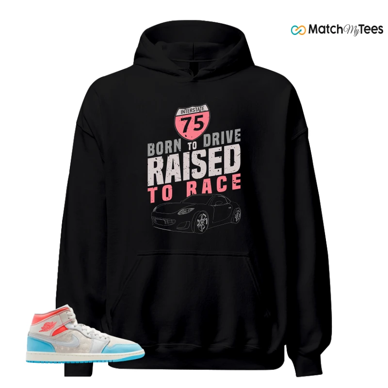 NIKE AIR JORDAN 1 MID SAIL HOT LAVA BLUE CHILL SNEAKER Matching Tees hoodie