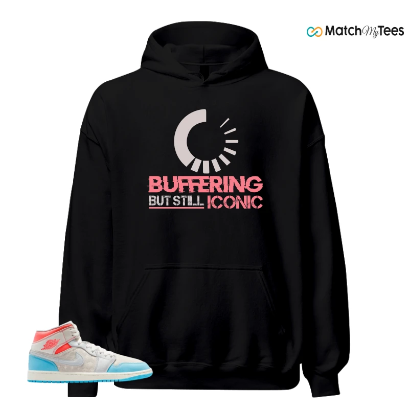 NIKE AIR JORDAN 1 MID SAIL HOT LAVA BLUE CHILL SNEAKER Matching Tees hoodie
