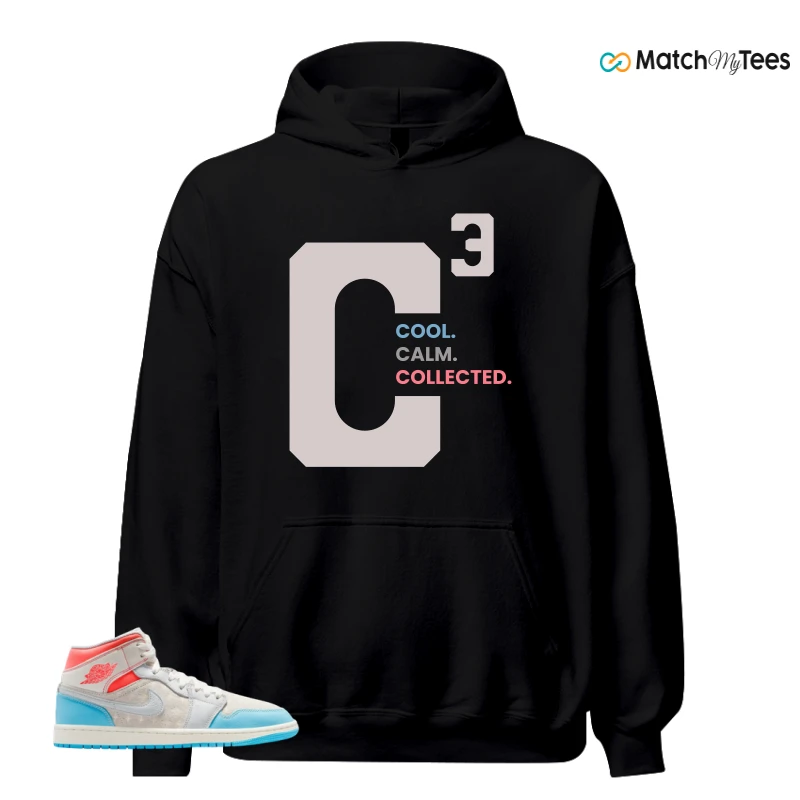 NIKE AIR JORDAN 1 MID SAIL HOT LAVA BLUE CHILL SNEAKER Matching Tees hoodie