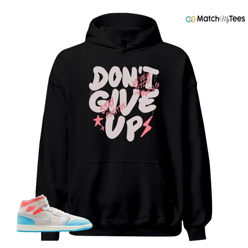 NIKE AIR JORDAN 1 MID SAIL HOT LAVA BLUE CHILL SNEAKER Matching Tees hoodie