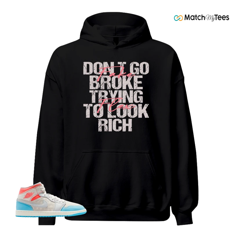 NIKE AIR JORDAN 1 MID SAIL HOT LAVA BLUE CHILL SNEAKER Matching Tees hoodie