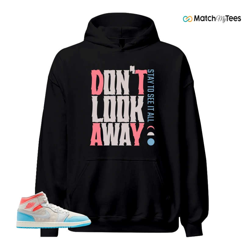 NIKE AIR JORDAN 1 MID SAIL HOT LAVA BLUE CHILL SNEAKER Matching Tees hoodie