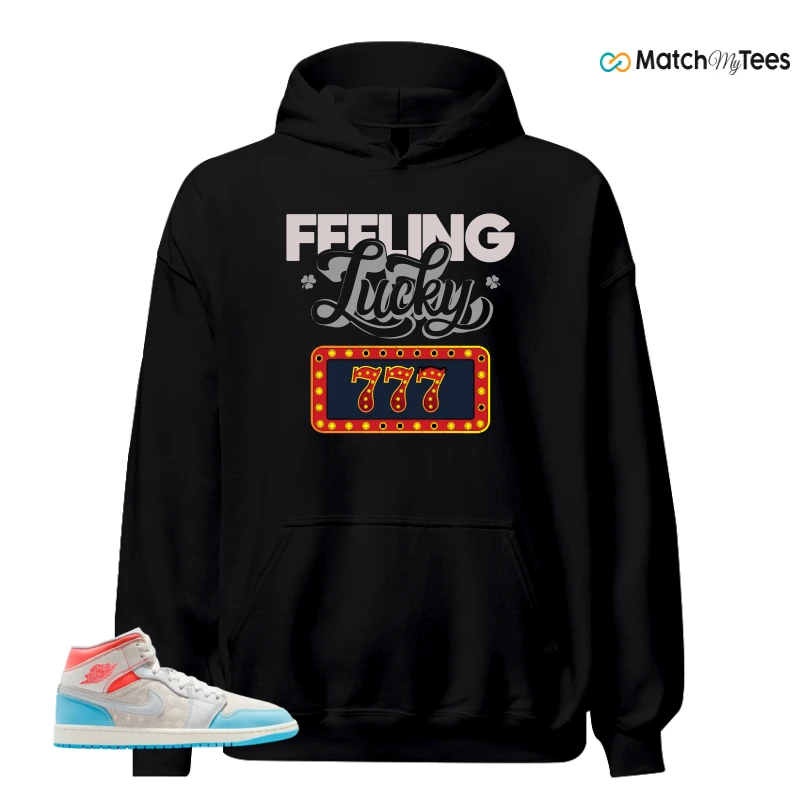 NIKE AIR JORDAN 1 MID SAIL HOT LAVA BLUE CHILL SNEAKER Matching Tees hoodie