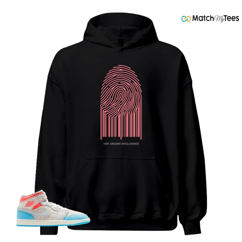 NIKE AIR JORDAN 1 MID SAIL HOT LAVA BLUE CHILL SNEAKER Matching Tees hoodie