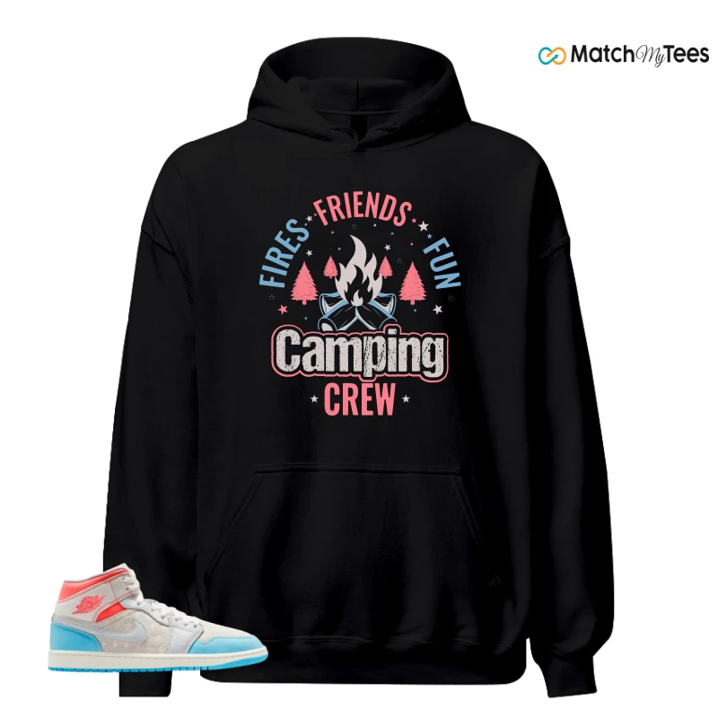 NIKE AIR JORDAN 1 MID SAIL HOT LAVA BLUE CHILL SNEAKER Matching Tees hoodie
