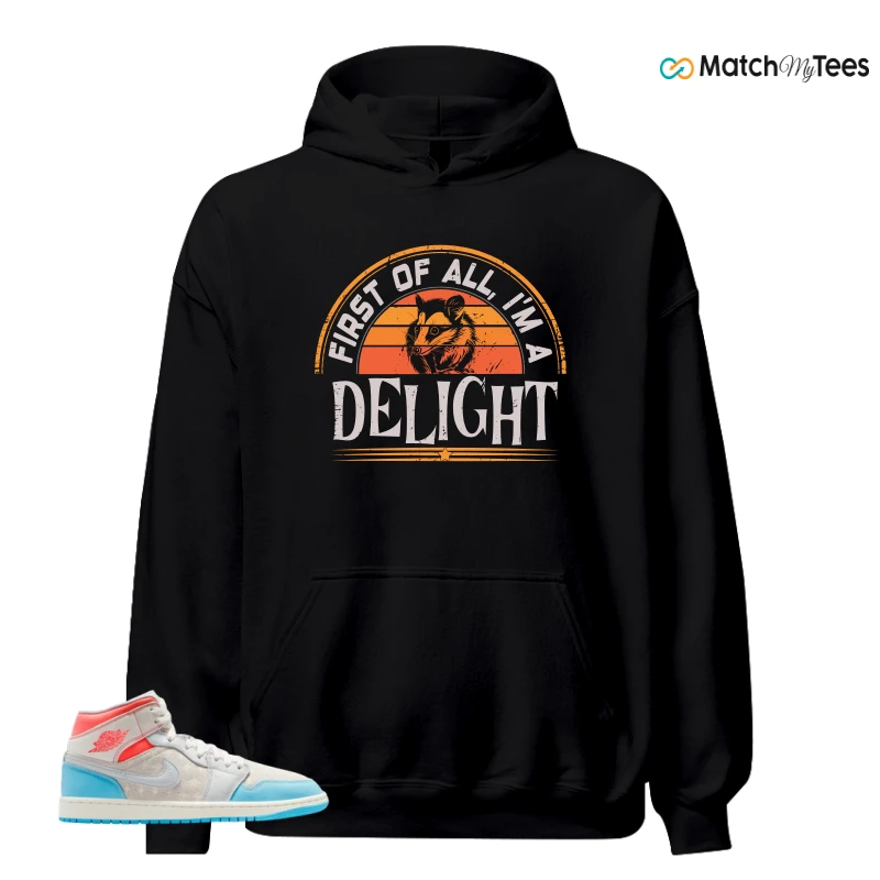 NIKE AIR JORDAN 1 MID SAIL HOT LAVA BLUE CHILL SNEAKER Matching Tees hoodie