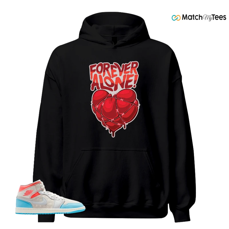 NIKE AIR JORDAN 1 MID SAIL HOT LAVA BLUE CHILL SNEAKER Matching Tees hoodie