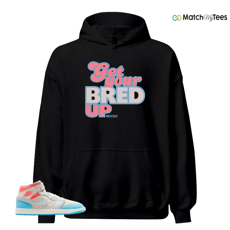 NIKE AIR JORDAN 1 MID SAIL HOT LAVA BLUE CHILL SNEAKER Matching Tees hoodie