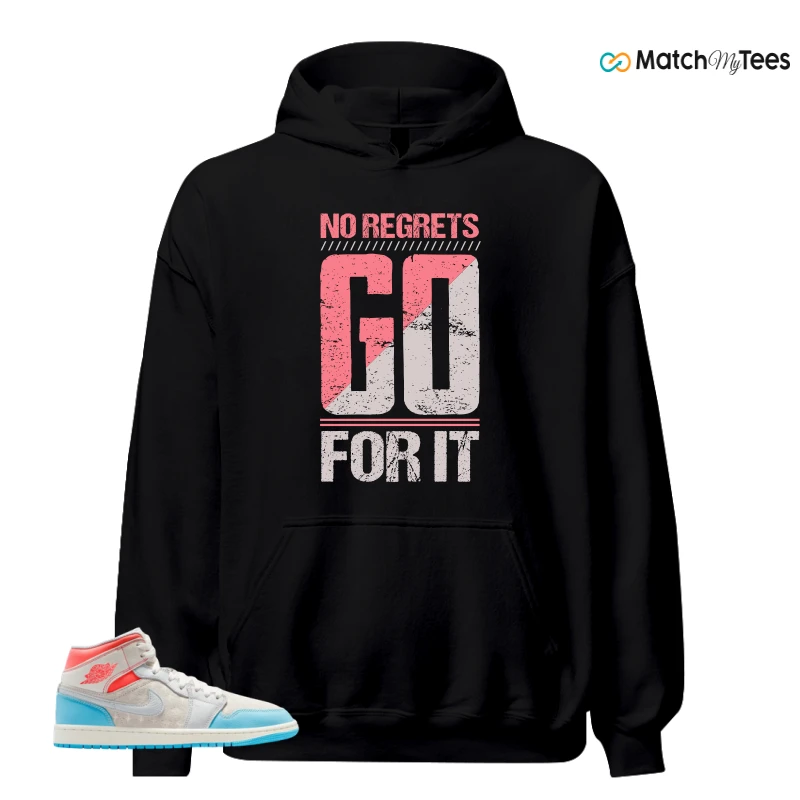 NIKE AIR JORDAN 1 MID SAIL HOT LAVA BLUE CHILL SNEAKER Matching Tees hoodie