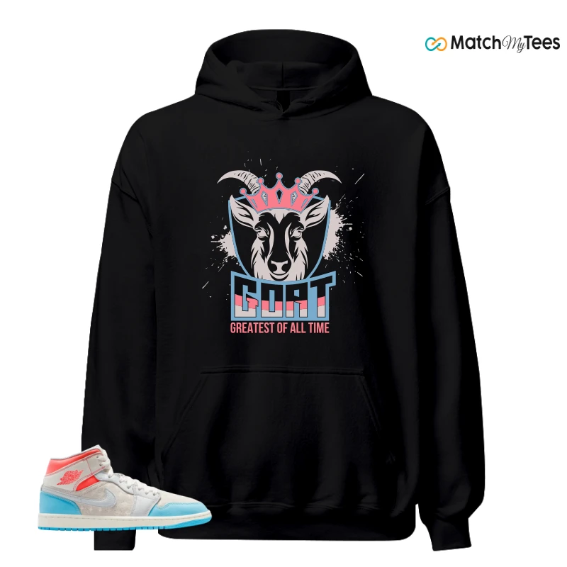 NIKE AIR JORDAN 1 MID SAIL HOT LAVA BLUE CHILL SNEAKER Matching Tees hoodie
