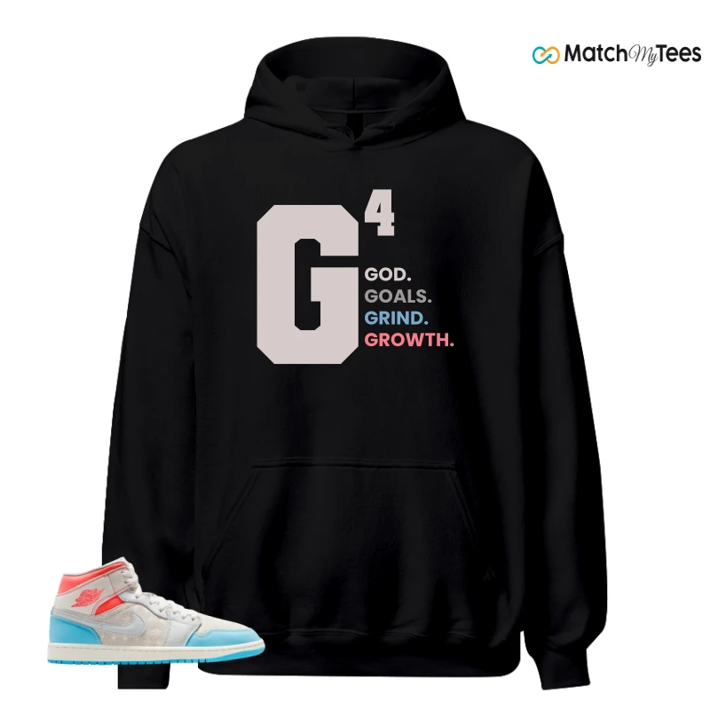 NIKE AIR JORDAN 1 MID SAIL HOT LAVA BLUE CHILL SNEAKER Matching Tees hoodie
