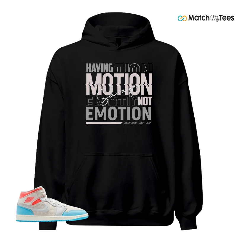 NIKE AIR JORDAN 1 MID SAIL HOT LAVA BLUE CHILL SNEAKER Matching Tees hoodie