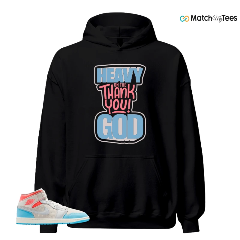 NIKE AIR JORDAN 1 MID SAIL HOT LAVA BLUE CHILL SNEAKER Matching Tees hoodie