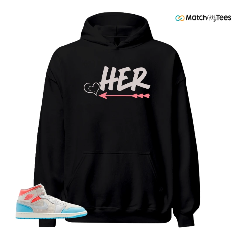 NIKE AIR JORDAN 1 MID SAIL HOT LAVA BLUE CHILL SNEAKER Matching Tees hoodie
