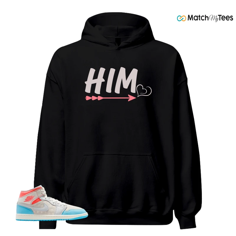 NIKE AIR JORDAN 1 MID SAIL HOT LAVA BLUE CHILL SNEAKER Matching Tees hoodie
