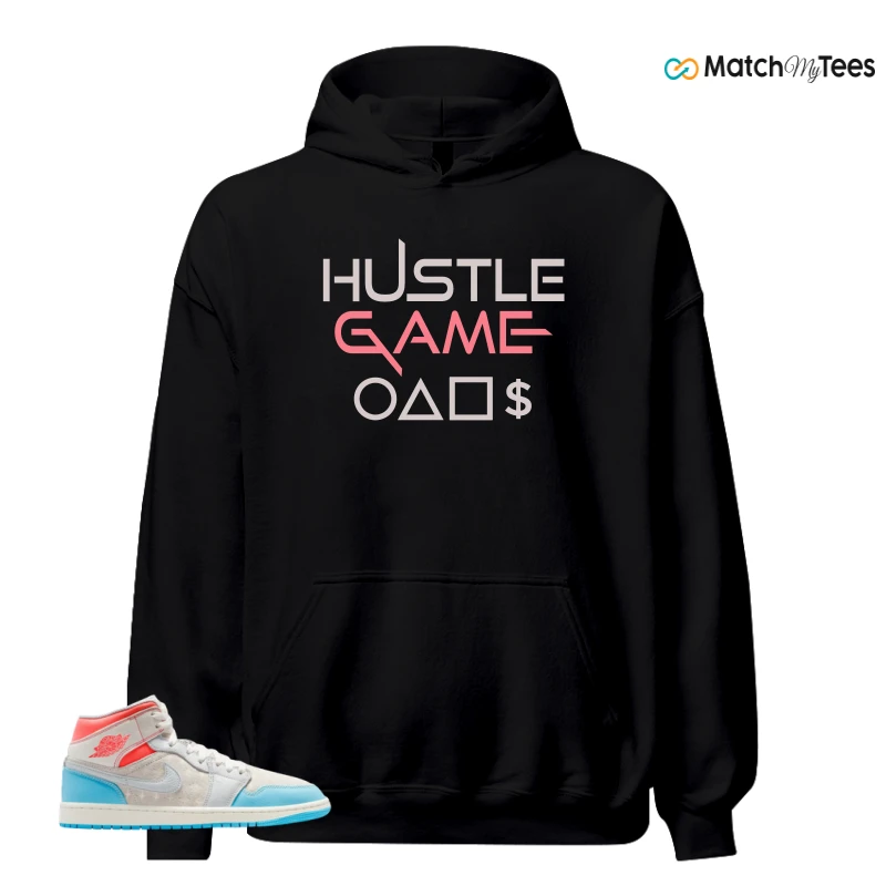 NIKE AIR JORDAN 1 MID SAIL HOT LAVA BLUE CHILL SNEAKER Matching Tees hoodie
