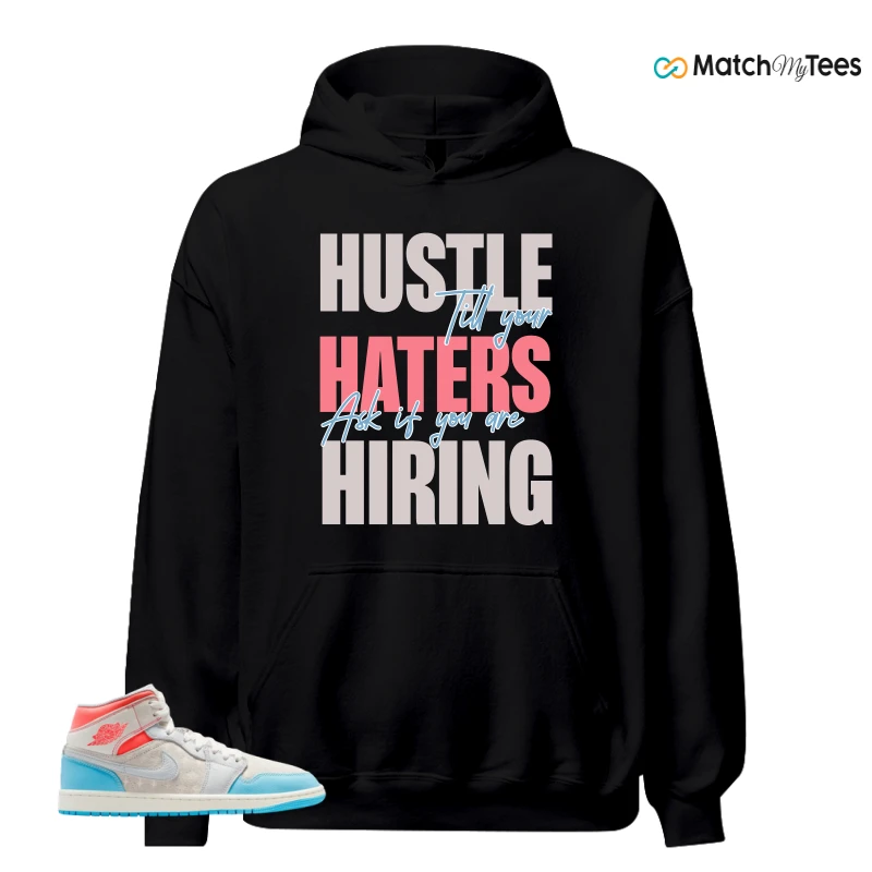 NIKE AIR JORDAN 1 MID SAIL HOT LAVA BLUE CHILL SNEAKER Matching Tees hoodie
