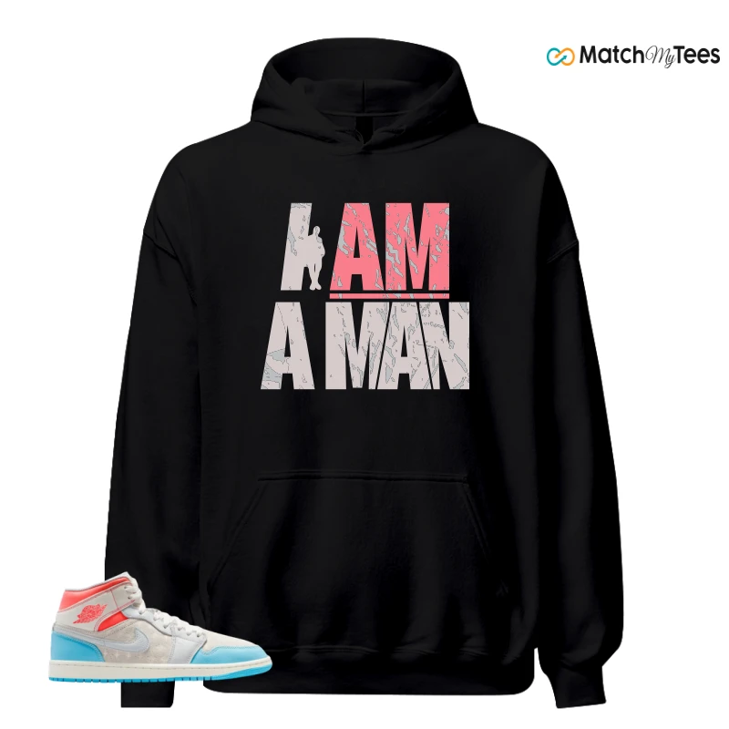 NIKE AIR JORDAN 1 MID SAIL HOT LAVA BLUE CHILL SNEAKER Matching Tees hoodie