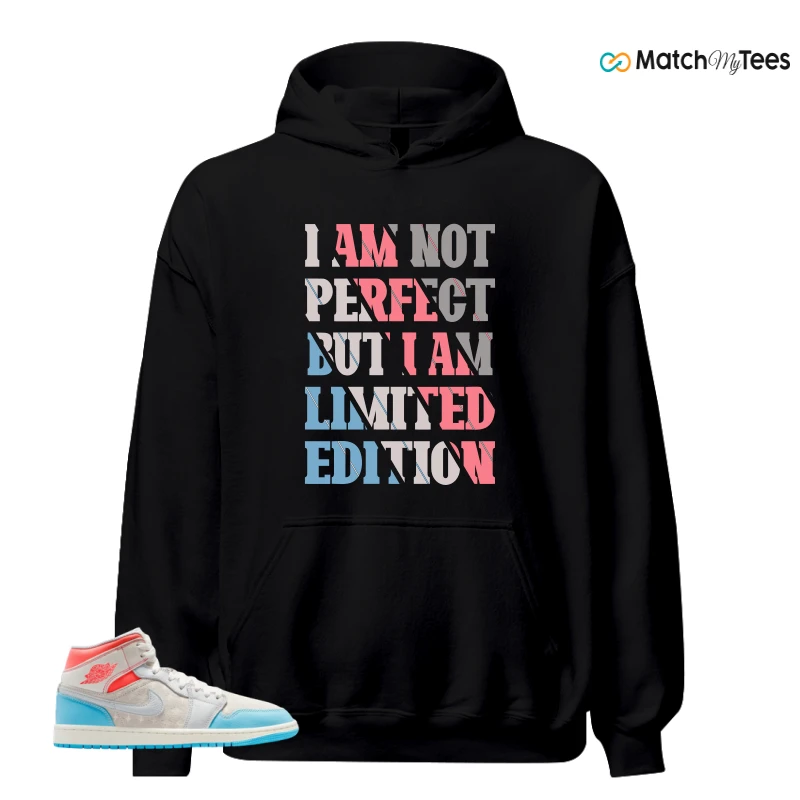 NIKE AIR JORDAN 1 MID SAIL HOT LAVA BLUE CHILL SNEAKER Matching Tees hoodie