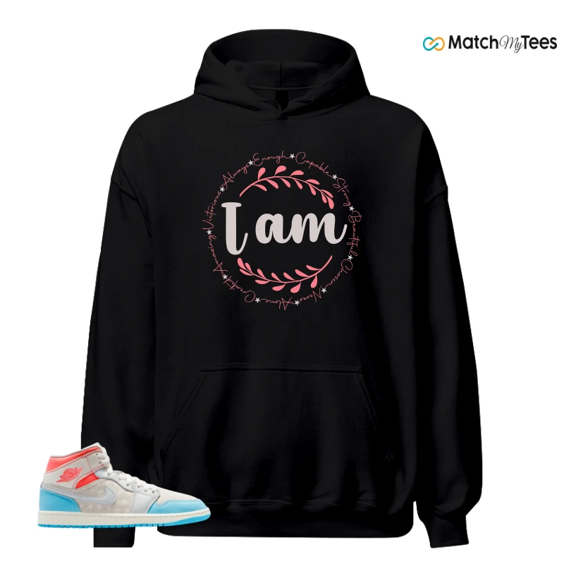 NIKE AIR JORDAN 1 MID SAIL HOT LAVA BLUE CHILL SNEAKER Matching Tees hoodie