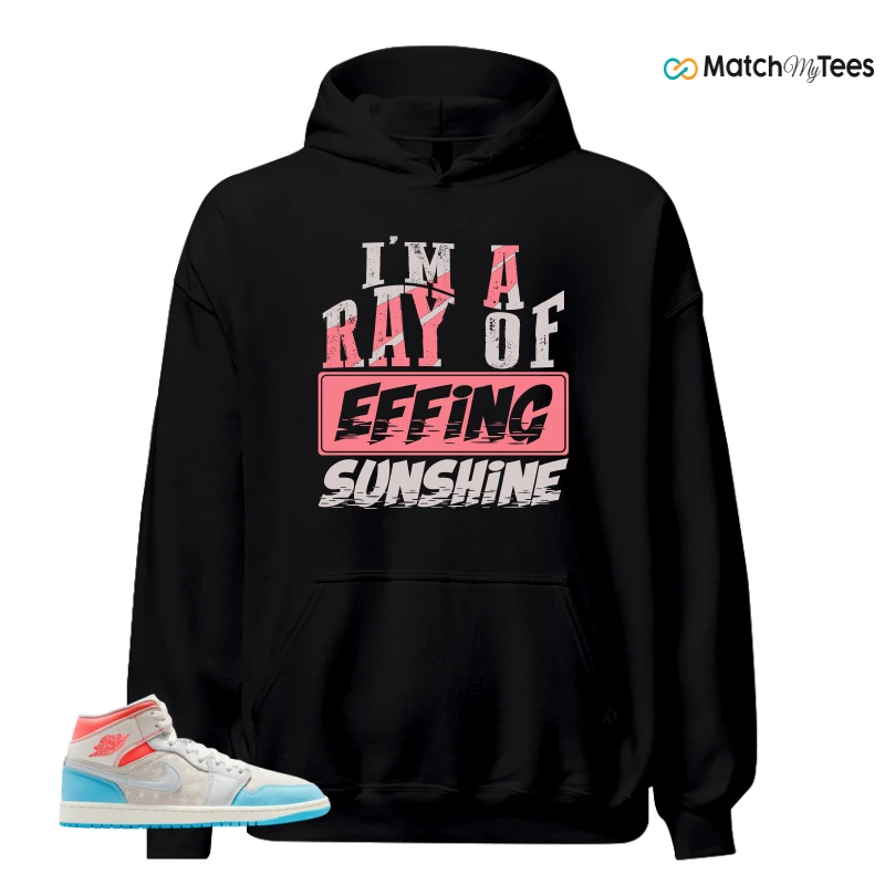 NIKE AIR JORDAN 1 MID SAIL HOT LAVA BLUE CHILL SNEAKER Matching Tees hoodie