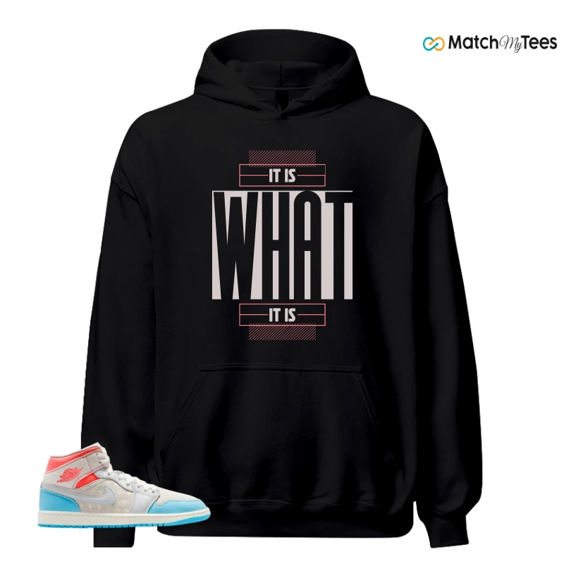 NIKE AIR JORDAN 1 MID SAIL HOT LAVA BLUE CHILL SNEAKER Matching Tees hoodie