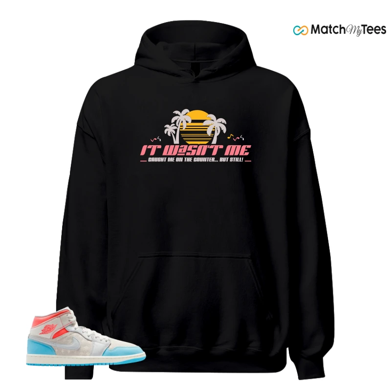 NIKE AIR JORDAN 1 MID SAIL HOT LAVA BLUE CHILL SNEAKER Matching Tees hoodie