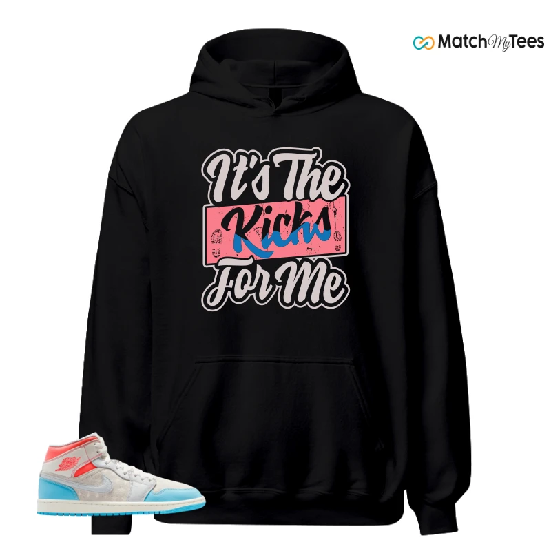 NIKE AIR JORDAN 1 MID SAIL HOT LAVA BLUE CHILL SNEAKER Matching Tees hoodie