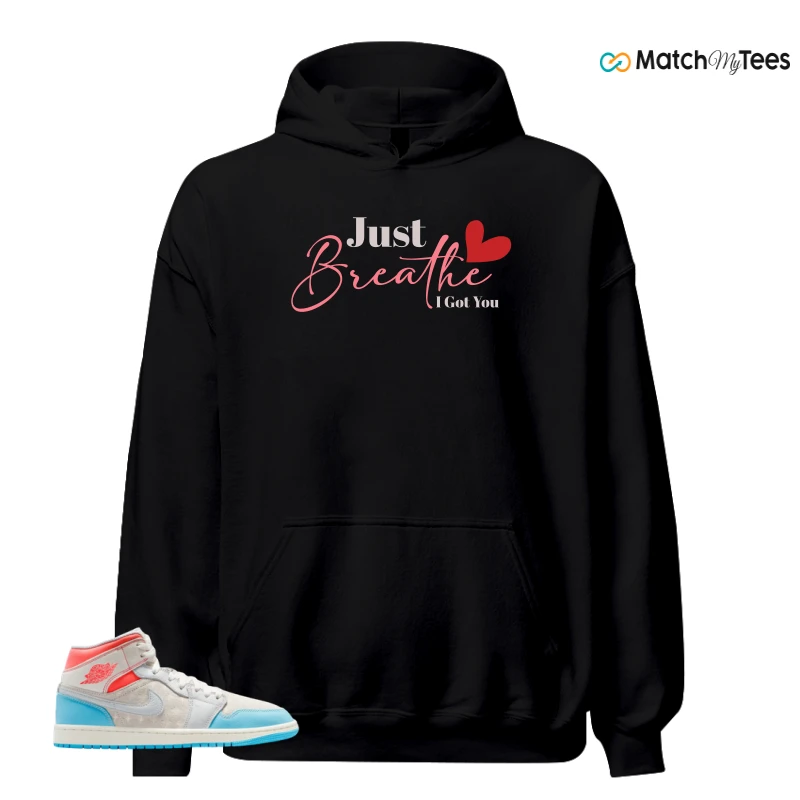 NIKE AIR JORDAN 1 MID SAIL HOT LAVA BLUE CHILL SNEAKER Matching Tees hoodie