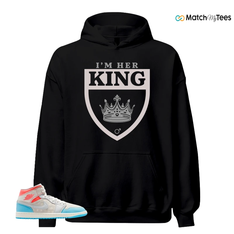 NIKE AIR JORDAN 1 MID SAIL HOT LAVA BLUE CHILL SNEAKER Matching Tees hoodie