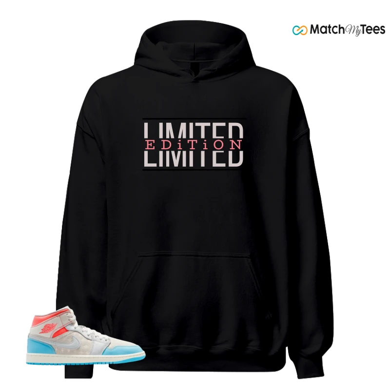NIKE AIR JORDAN 1 MID SAIL HOT LAVA BLUE CHILL SNEAKER Matching Tees hoodie