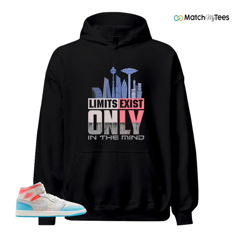 NIKE AIR JORDAN 1 MID SAIL HOT LAVA BLUE CHILL SNEAKER Matching Tees hoodie