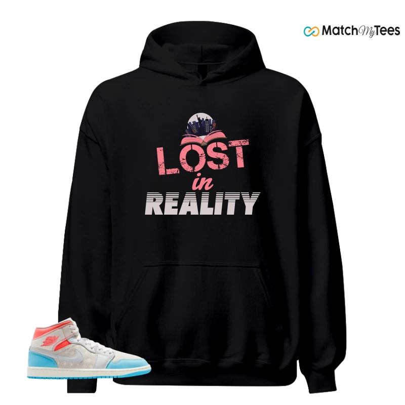 NIKE AIR JORDAN 1 MID SAIL HOT LAVA BLUE CHILL SNEAKER Matching Tees hoodie