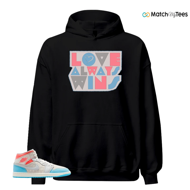NIKE AIR JORDAN 1 MID SAIL HOT LAVA BLUE CHILL SNEAKER Matching Tees hoodie