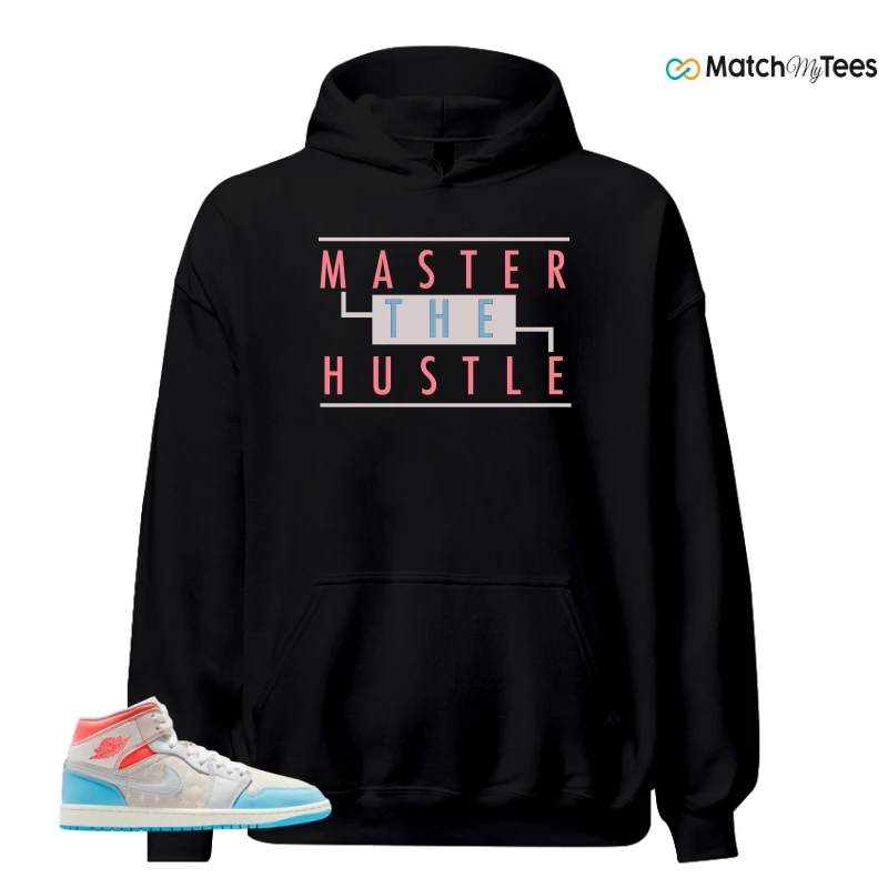 NIKE AIR JORDAN 1 MID SAIL HOT LAVA BLUE CHILL SNEAKER Matching Tees hoodie