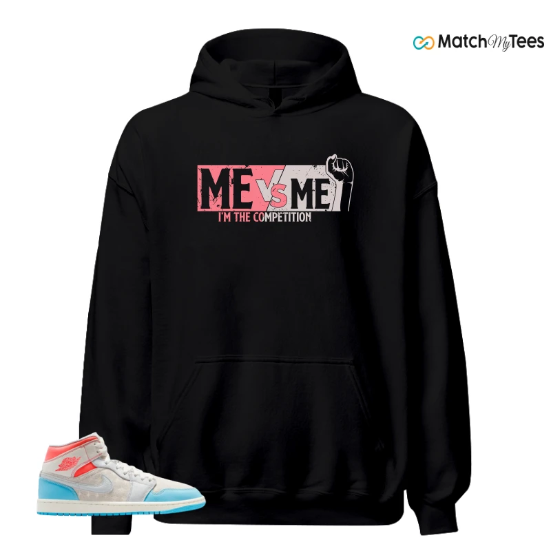 NIKE AIR JORDAN 1 MID SAIL HOT LAVA BLUE CHILL SNEAKER Matching Tees hoodie