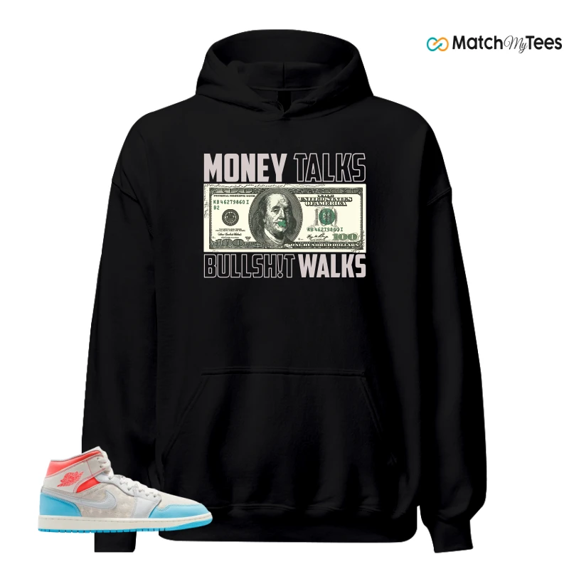 NIKE AIR JORDAN 1 MID SAIL HOT LAVA BLUE CHILL SNEAKER Matching Tees hoodie