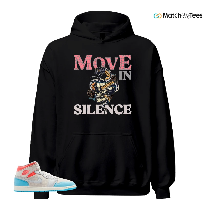 NIKE AIR JORDAN 1 MID SAIL HOT LAVA BLUE CHILL SNEAKER Matching Tees hoodie