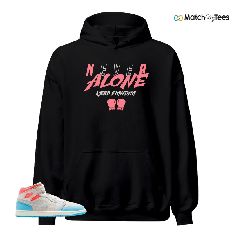 NIKE AIR JORDAN 1 MID SAIL HOT LAVA BLUE CHILL SNEAKER Matching Tees hoodie