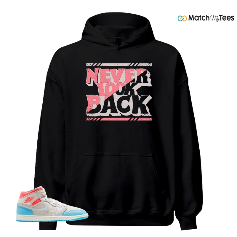 NIKE AIR JORDAN 1 MID SAIL HOT LAVA BLUE CHILL SNEAKER Matching Tees hoodie