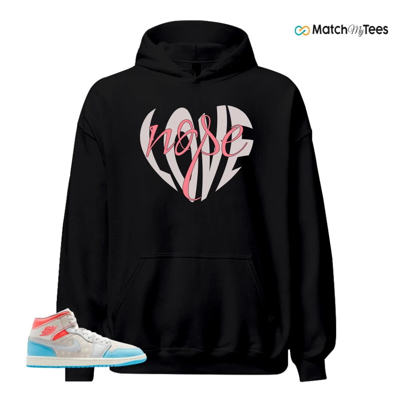 NIKE AIR JORDAN 1 MID SAIL HOT LAVA BLUE CHILL SNEAKER Matching Tees hoodie