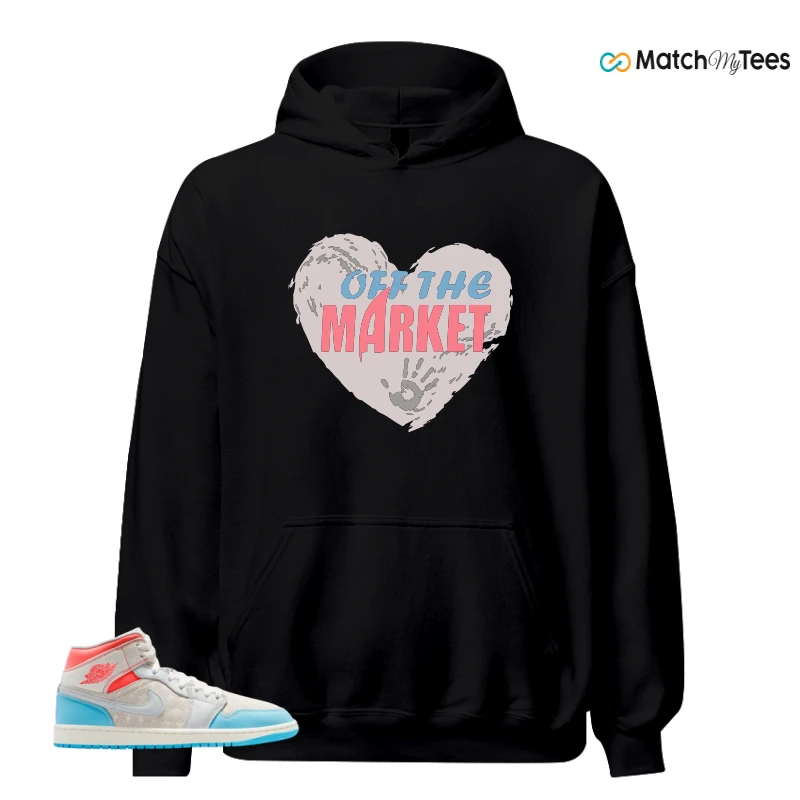 NIKE AIR JORDAN 1 MID SAIL HOT LAVA BLUE CHILL SNEAKER Matching Tees hoodie